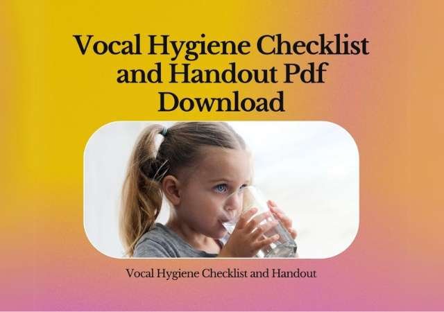 Vocal Hygiene Checklist and Handout Pdf Download