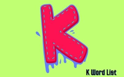 K Word List Speech Therapy and Articulation – Initial | Medial | Final
